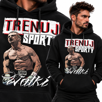 BLUZA Z KAPTUREM  SPORTY WALKI TRENUJ SPORTY WALKI 3